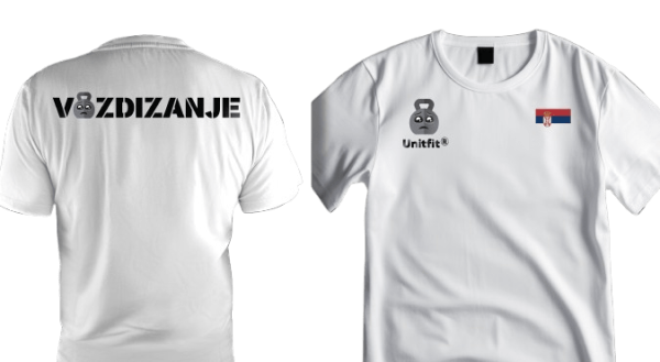 VOZDIZANJE majica (bela/crna)